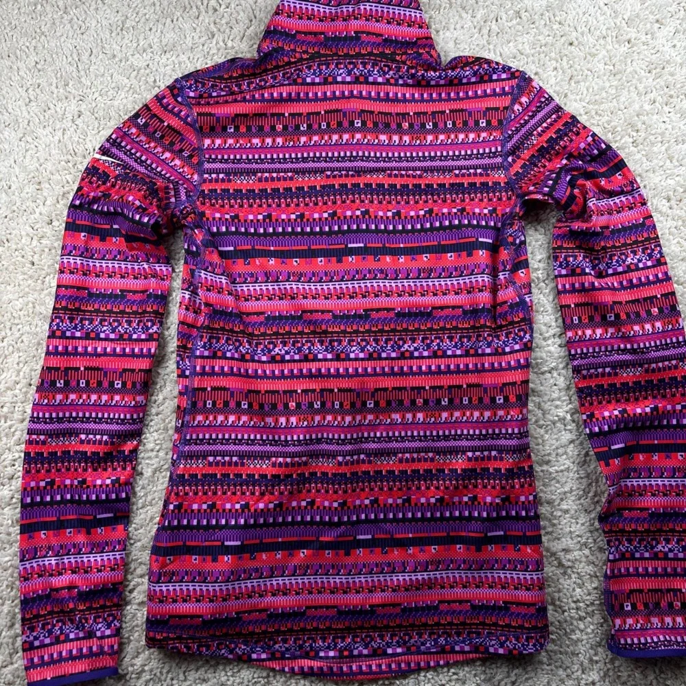 NWT Nike Pro Womens 1/4 Zip Pullover M Pink Hyperwarm Dri-Fit Geometric Training